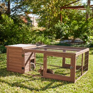 1. Aivituvin 36.4-in Indoor & Outdoor Wheeled Rabbit Hutch - Najlepszy ogólnie