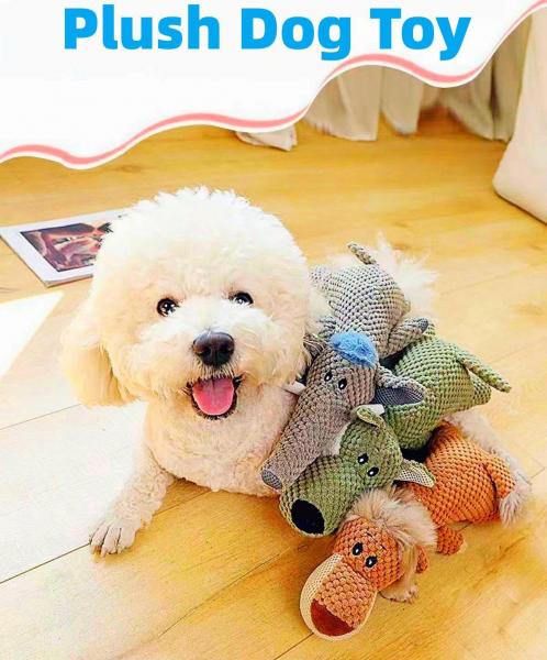 4. HuggleHounds Squooshies piszcząca zabawka dla psa - najlepsza dla szczeniąt